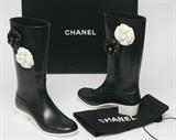 Chanel High Rubber Boots, size 37 Unused