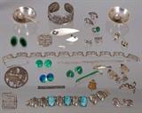 Many Lots of Sterling Silver Jewelry and Accesories