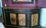 Hand painted console with beautiful lines used as a buffet but could be a gorgeous foyer or bedroom piece