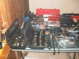 Two 3/4 inch drive full socket sets with drives and extensions