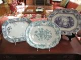COLLECTION OF TRANSFERWARE PLATTERS  ENGLAND