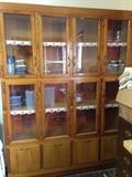 Vintage storage cabinets w/bins on bottom