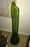 Tall vintage glass vase