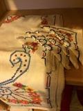 Some hand embroidered linens