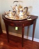 Antique demilune table (reduced).