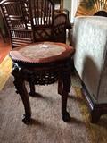 Antique rosewood plant stand.