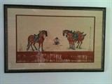 Framed art by Xie Zheng Yang