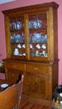ANTIQUE OAK DISPLAY CABINET FROM OLD GENERAL STORE