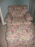 Excellent Floral Chair and Ottoman