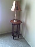 Antique table & lamp