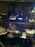 Pannini press, Ninja blender, Waring waffle maker, Kitchen-aid food processor