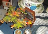 Cuckoo clock and miscellaneous ceramics.