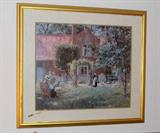 One of several framed art pieces.
