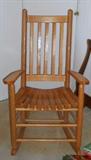 Slatted wooden rocker.