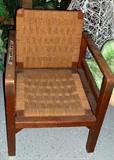 Mid century style woven rope chair.