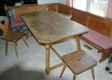Vintage breakfast nook, table and chairs