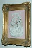 Alt Meissen framed porcelain plaque. Undamaged.
