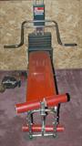 Weight equipment in basement.