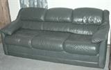 Grey leather sofa