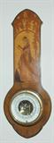 Vintage ATCO Barometer, German Language Labels, Banjo Style, Inlaid Neck