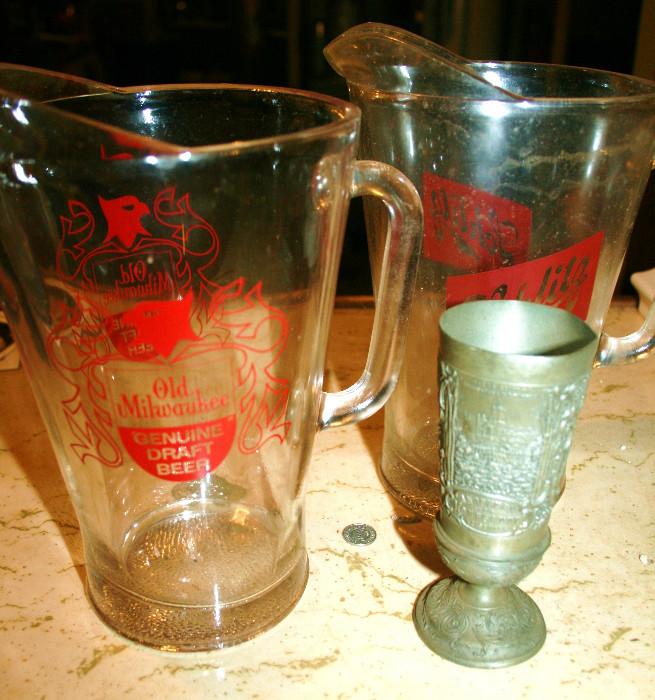 Vintage beer pitchers