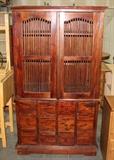 Wood Two Piece China Hutch