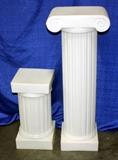 White Plastic Studio Posing Columns