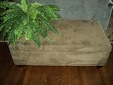 Suede storage bench (top lifts up for great storage)