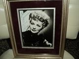 Autographed picture of Lucille O'Ball --- framed beautifully --- part of a collector's set!