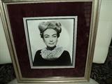 Joan Crawford autographed picture -- beautifully framed and part of a collector's set