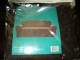 NEW -- still in package --- sofa slip cover in chocolate!
