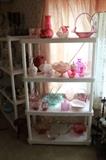 Fenton, Pink Milk Glass, Baskets