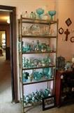 Turq. Glass and Pottery, Glass Display Shelf