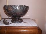 SILVERPLATE BOWL AND LADLE