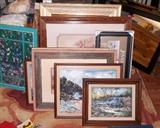 MULTIPLE FRAMED PAINTINGS