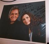 VERY SPECIAL JOHN AND JUNE CASH PERSONALIZED AUTOGRAPHED PHOTO