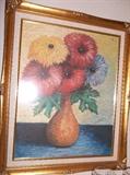 RED SKELTON STILL LIFE PAINTING DOUBLE SIGNED