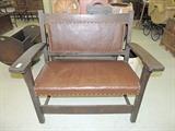 Stickley Oak Settee