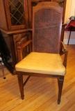 Caned back arm chairs