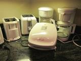 toasters, coffee makers, George Foreman grilling machine