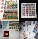 Small sample of the large amount of stamps