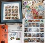 Small sample of the large amount of stamps
