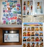 Small sample of the large amount of stamps