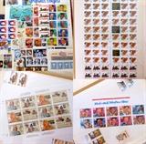Small sample of the large amount of stamps