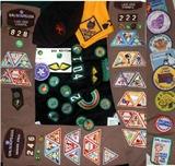 Girl Scout Patches and Pins, Cub Scout Bandana and Brownie Beanie 