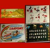 Old Tin Crayon Box Showing the inside and Old Tin Box for Colored Pencils