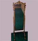 Very Nice Heavy Metal Cheval Mirror