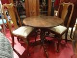 HENKEL HARRIS MAHOGANY DINING TABLE WITH 2 CHAIRS