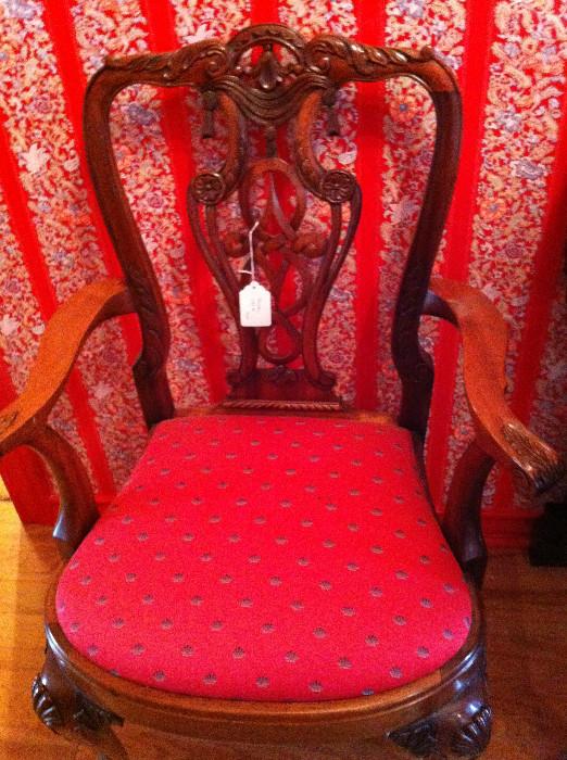                                    1 of 2 ornate chairs