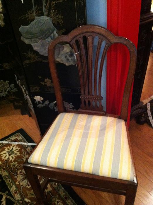                      1 of several styles of dining chairs